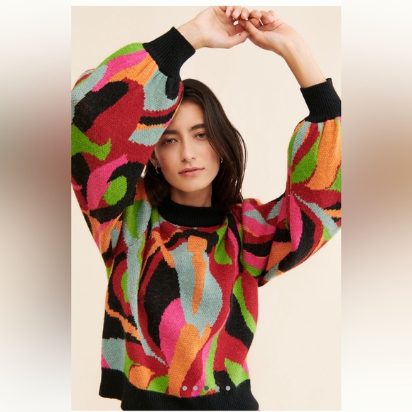 FARM Rio Sweaters - Farm Rio The Multicolor Dance Knit
Sweater Sz Medium